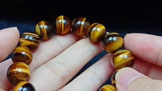 12mm bracelet Tiger Eye beads full strand 7.5inch gift for women 20240215-01-08