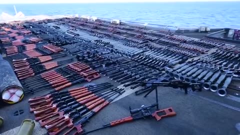 Just Some of An Incredible Amount of Confiscated Iranian Weaponry Being Transferred to Ukraine