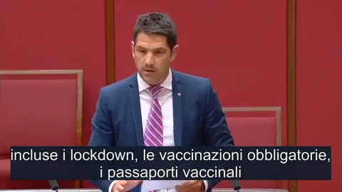 Il sen. australiano Alex Antic espone le oscure mire del World Economic Forum in Parlamento