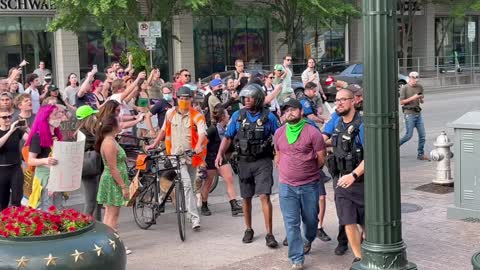 Austin, TX ROE v WADE Protest Arrest Footage, May 3 2022 Congress and 5th