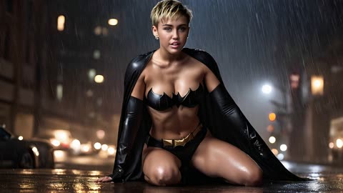POSH - AI generated Miley Cyrus as Batgirl