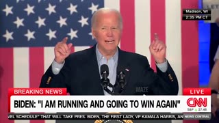Biden says, “They’re trying to push me out of the race