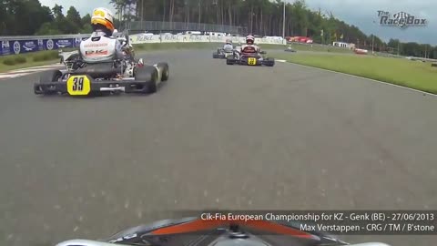 Onboard Max Verstappen at Genk for the European Championship KZ