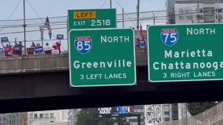 Hundreds Of Supporters Greet Trump's Motorcade Ahead Of Presidential Debate In Atlanta