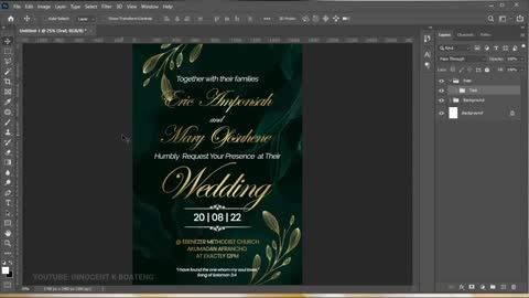 How To Design an ELEGANT WEDDING INVITATION CARD Photoshop Tutorial