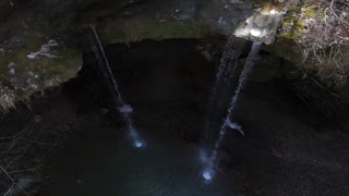 Yellow Birch Ravine Waterfall Slow Motion and Relaxing Music