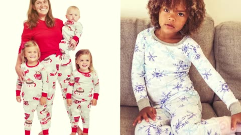 HonestBaby 1-Piece Family Matching Holiday Pajamas Organic Cotton for Men, Women, Kids