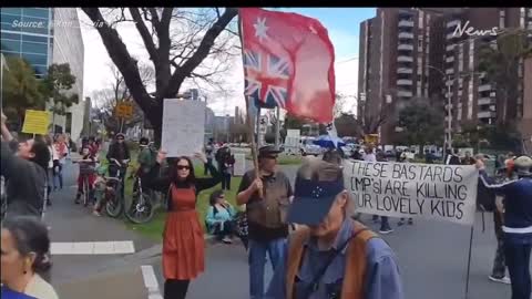 15 August 2022 Melbourne Hospital Protest Dave Oneegs Telegram