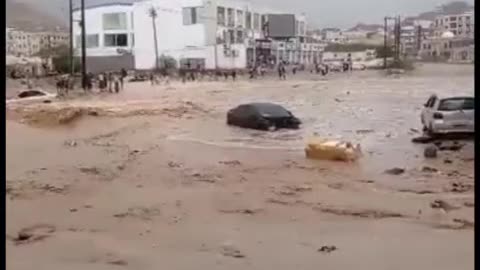 Major Floods Due To Heavy Downpour In Yemen, April 17, 2024