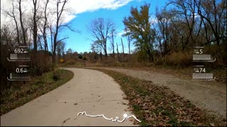 Lake McBride, Iowa | USA | 70 minutes virtual run | Fall | Treadmill Workout