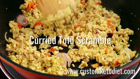 CustomKeto Diet Recipes - Keto Curried Tofu Scramble & Keto All-Vegetable Thai Green Curry