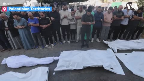 Palestinians Pray Over Dead Bodies Ahead of Burial