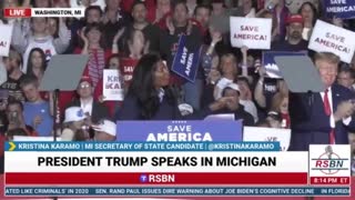 The AMAZING Kristina Karamo STEALS THE NIGHT at Trump Washington, Michigan Rally