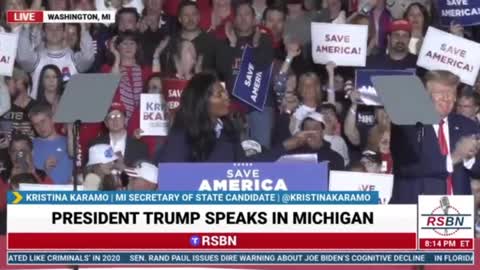 The AMAZING Kristina Karamo STEALS THE NIGHT at Trump Washington, Michigan Rally