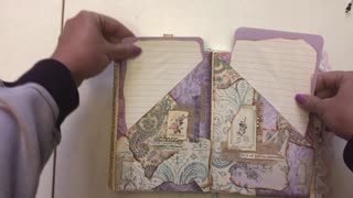 Altered Lined Journal Flip Through (from Lovely Lavender Wishes)