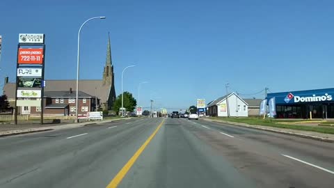 Scenic Drive In Moncton New Brunswick Canada On A Beautiful Sunday Morning