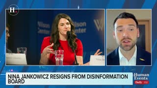 Jack Posobiec talks about Biden's "Ministry of Truth" being put on pause and Nina Jankowicz resigning