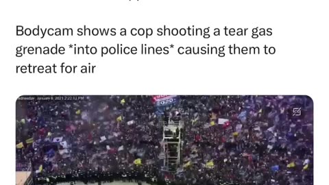 Never Forget - Cop Shoots Tear Gas Into Police Lines Causing Them To Retreat For Air