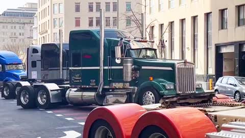 Our Big, Beautiful Truckers are right outside the White House... and Brandon?? HIDING IN DELAWARE!!!