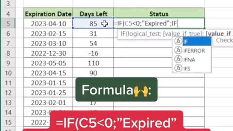 How to do expire alert with excel | Technical Buddy #excelhacks #technicalbuddy #exceltips #excel