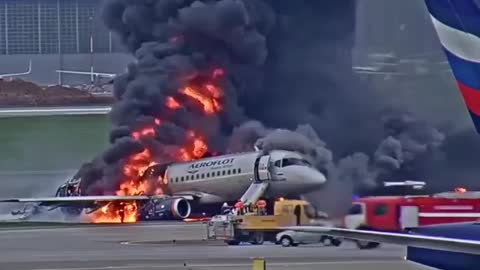 New harrowing video released of deadly Moscow plane fire on March 22,2022