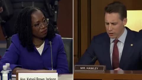 Senator Hawley (R-MO) puts SCOTUS nominee, pedophile sympathizer Kentanji Jackson