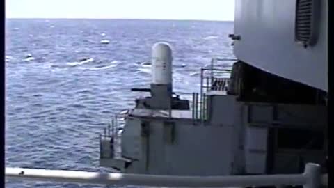 50 cal gun shoot and CIWS shoot USS CONSTELLATION CV64 1999