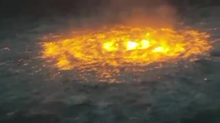 WILD: Gulf of Mexico Near Oil Rig Turns into Apocalyptic Sea of Fire