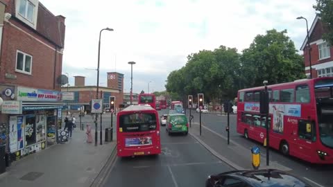 London double-decker bus, cloud travel, UK travel