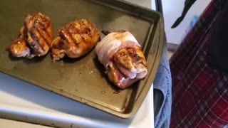 Rennos BBQ stuffed chicken thighs wrapped in bacon part2