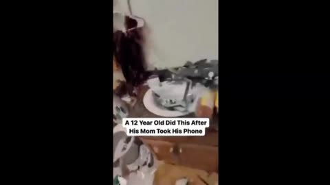 Black 12 year old destroys Home After Mom Takes Phone Away