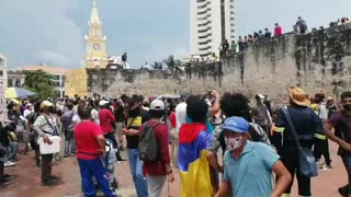 Protesta en la Plaza de la Aduana