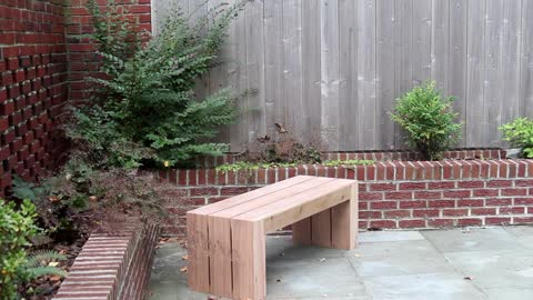 DIY Cheap Modern Outdoor Cedar Bench | 2x4 Build | $60