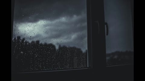 Rain sounds | Dark Window View | 30 Minutes
