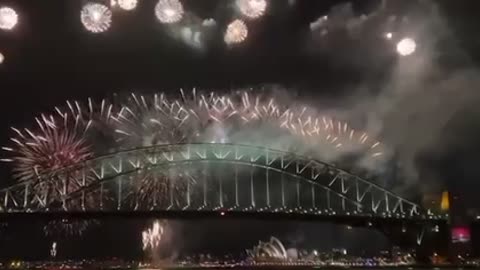 Happy new year 2022 Sydney harbour firework