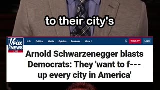 Arnold Schwarzenegger Says Democrats Want to F- Up Cities #shorts #shortsfeed #democrats