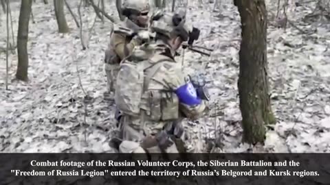 Combat image of Russian volunteers attacking Russian territory - Russian army soldiers surrender