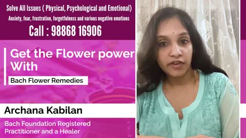 Just One Drop Heal Your Problem | Flower Remedies | Bach Flower by Archana Kabilan