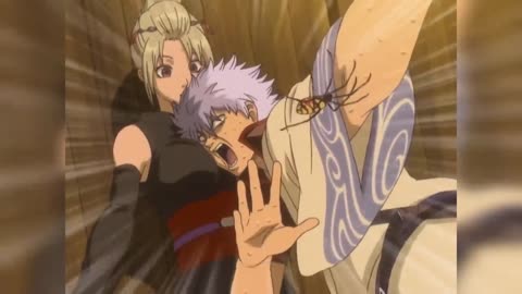 Gintoki touches Tsukuyo - Gintama