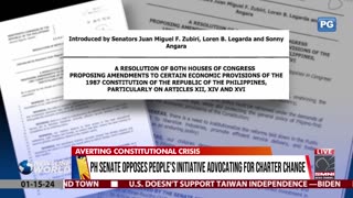 Philippine Senate opposes “people's initiative” advocating for charter change
