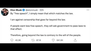 Musk Is Against Censorship That Goes Beyond The Law, Which Is What Twitter Has Been Doing