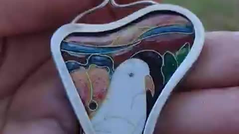 Goffin's Cockatoo enamel - NOT FOR SALE