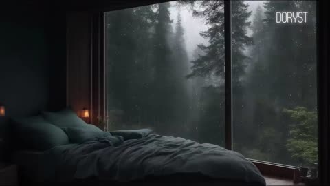 Rain sounds with soft piano for deep sleep and stress relief