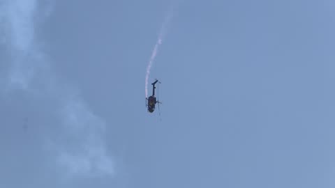 Red Bull Aerobatic Helicopter doing a loop