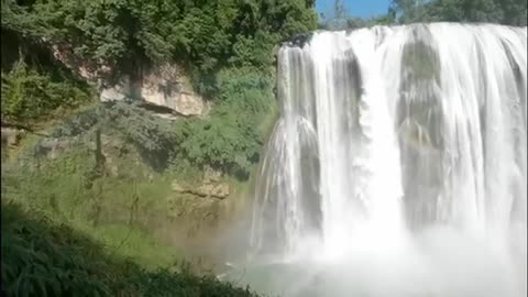 The waterfall scenery
