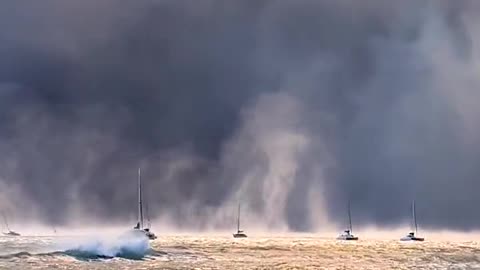 Maui Fires - Video From the Harbor