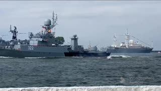 Naval military parade in Kaliningrad