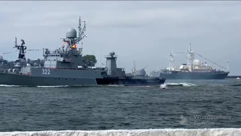 Naval military parade in Kaliningrad