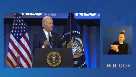 President Biden Speaks To National League of Cities About Build Back Better And US Economy