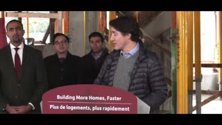 Drama Queen Teacher Trudeau Talks Construction & Economy - What A Loser